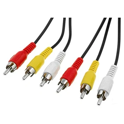 Image of PremiumCord kjackcmm3 5 RCA Cable m, 3 x Male to Audio Video Connection Stereo for TV, Mobile Phones, MP3, HiFi, Colour Black, m
