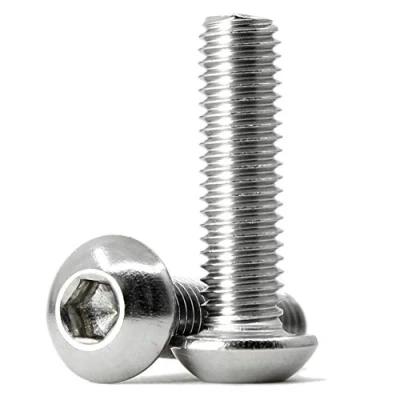 Image of (Pack of 10) M8 x 60 mm Panhead Screws with Hex Socket, 304 Stainless Steel Socket Screw, Full Thread