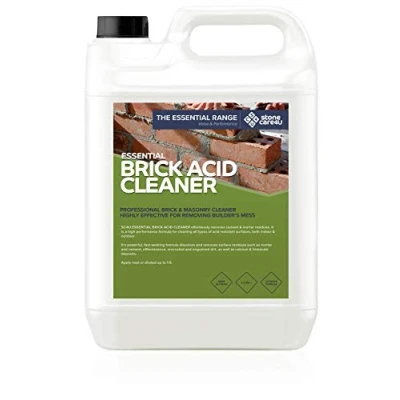 Image of Stonecare4u Essential Brick Acid Cleaner 5 Litre High Performance Formula Effortlessly Removes Cement &amp; Mortar Residue from Walls Brickwork…