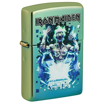 Image of Zippo Windproof Lighter Anne Stokes Wolf Navy Blue Matte, Colour Image Refillable for Lifetime Use Adjustable Flame Gift Box Metal Made in USA