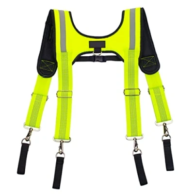 Image of Tool Belt Braces Suspenders,Electrician Belts Adjustable Work Suspension Rig with Pencil Slots for Carpenter Electrician