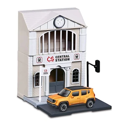 Image of Bburago B18 31505 Bahnhof City 43 STREET FIRE TRAIN STATION incl. 1 car, L