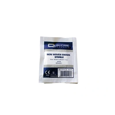 Image of Qualicare Non Woven Sterile Swabs (Pack of 5) 5cm x