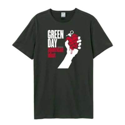 Image of Amplified Unisex Adult American Idiot Green Day T Shirt (S) (Charcoal)