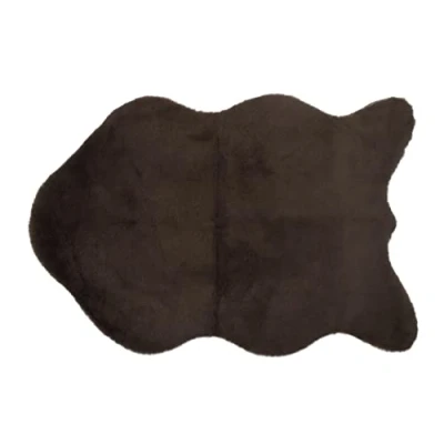 Image of Gözze Soft, Elegant Faux Leather Rug, 80 x 120 cm Taupe