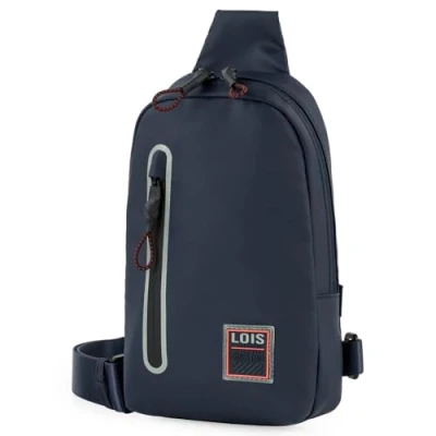 Image of Lois Man Bag Men&#039;s Shoulder Bags for Men Crossbody in Waterproof Material with Adjustable Strap Small Men. Mens Shoulder, Navy