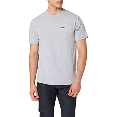 Image of Vans Men&#039;s Left Chest Logo TEE T Shirt, Athletic Heather Black, XS
