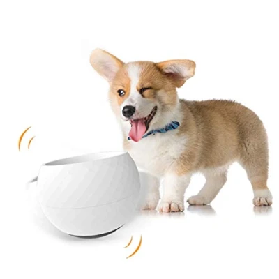 Image of Rock &#039;N Bowl Puzzle Feeder Dog Bowl,Slow Feeder, Anxiety Relief, Boredom Buster,Fun Interactive Enrichment Dish,Interactive Tumbler Anti Choking Feeding Bowl,Gray