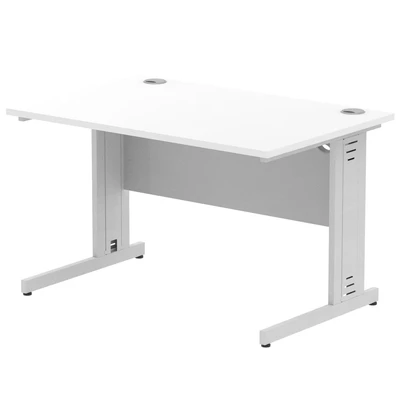 Image of Impulse Cable Managed 1200 Rectangle Desk White I000478