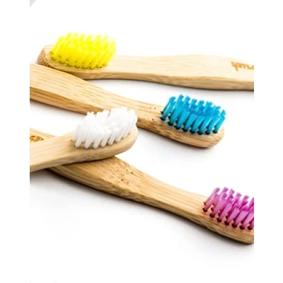 Image of The Humble CO. Brush Kids Mix Ultra Soft Toothbrush Developed by Dentists Designed in Sweden Plant Based Materials 100% Biodegradable Bamboo Handle for Eco Friendly Oral Care