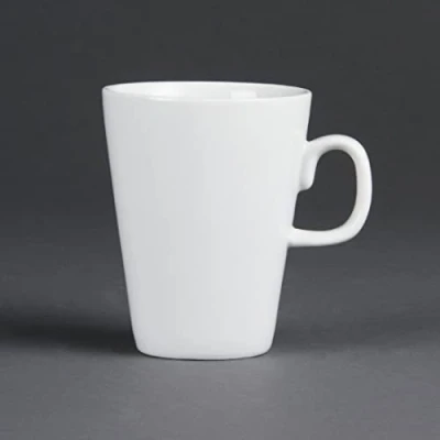 Image of Olympia White Ware Latte Mugs 310Ml 11Oz 110mm Porcelain Coffee Tea Cup 12pc