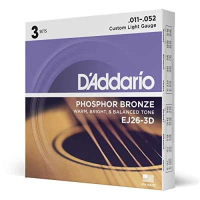 Image of D&#039;Addario EJ26 3D Musical Instrument String Guitar Steel Acoustic 18 pc(s) Strings (Guitar, Steel, Acoustic, pc(s))