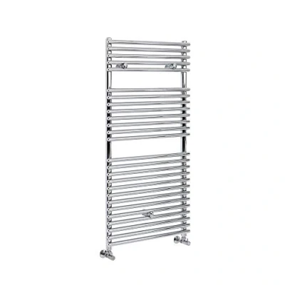 Image of Milano Arno Chrome Bar On Heated Towel Rail 1190mm x 600mm