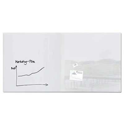 Image of SIGEL GL225 Premium Glass magnetic Board / White Board, glossy surface, 200 x 100 cm, easy mounting, super Artverum