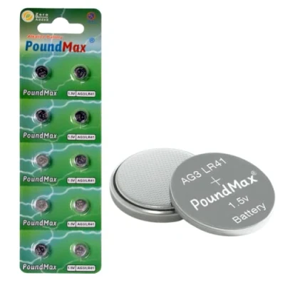 Image of 10 x AG3 LR41LR736 LR41 L736 192 1.5 V PoundMax Alkaline Button Cell Battery