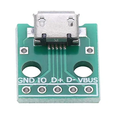 Image of 10pcs Micro USB to DIP Adapter Board, 5 Pin Female Breakout Board 2.54mm Pitch