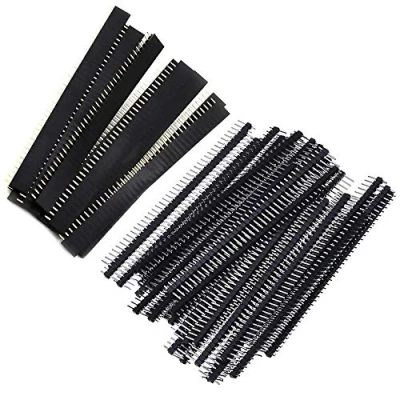 Image of FYSL 40 Piece 2.54mm Pin Headers PCB Board Male and Female Header Connector Kit for Arduino Prototype Shield,20pcs Header, 20pcs