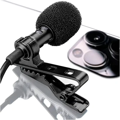 Image of YouMic Lavalier Lapel Microphone for iPhone 12 11 X 8 7 Plus 6 6s / iOS/Android Mini Lav Mic with Clip on