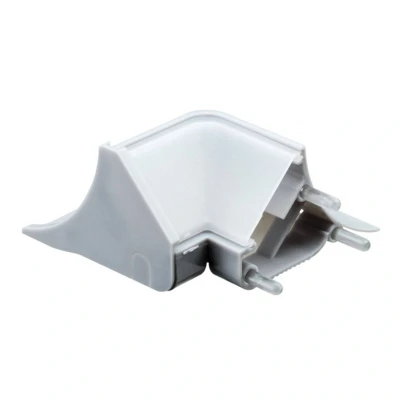Image of Paulmann 70441 Outside Edge Corner Profile for The Connection of Profiles in Corners Rooms 2 Pack Grey Plastic can be Painted or wallpapered Over
