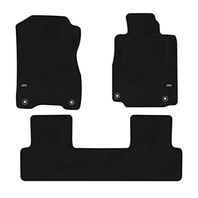 Image of Logo Tailored Black floor Car Mats for CR V mk4 2012 2017