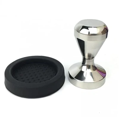 Image of Froiny 1pc Silicone Coffee Tamper Mat Espresso Mat, Tamp Black, 60*14mm