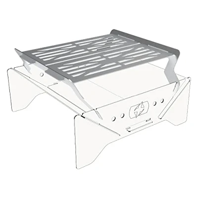 Image of Oxford FirePit Grill for Compact Flat Pack Barbecue, Stainless Steel