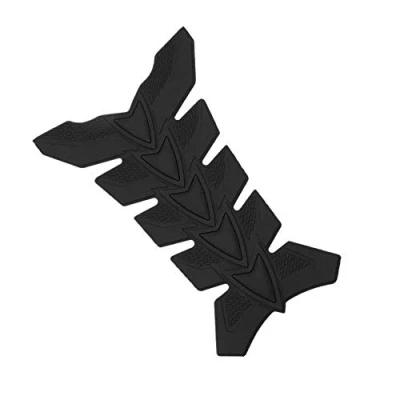 Image of Motorcycle Tank Sticker Black Rubber 3D Gel Oil Gas Pad Protection Fish Bone for Motorcycles