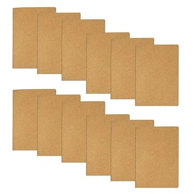 Image of Blue Acorn 12 x A5 Lined Journal 128 150gsm pages &amp; Plain Hardback Notebook Brown Kraft Cover Perfect for Artists, Students and Professionals