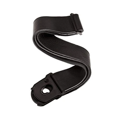 Image of D&#039;Addario Accessories Locking Leather Guitar Strap Electric Strap, Acoustic and Bass Black
