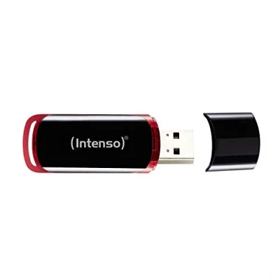 Image of Intenso Business Line Flash Drive 8 GB USB 2.0, Black/Red