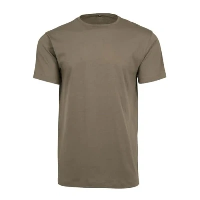 Image of Build Your Brand Men&#039;s Light T Shirt Round Neck, Olive, 3XL