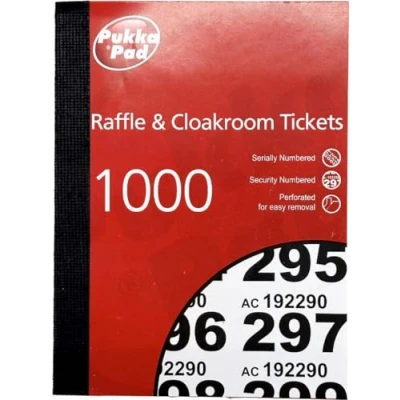 Image of Raffle &amp; Clockroom Tickets 1 1000 Single (Ref:RAF1000)