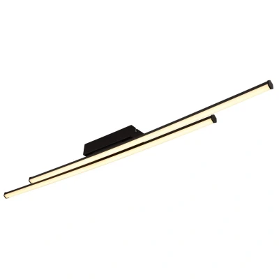 Image of Kirina Integrated LED Semi Flush Ceiling Light Matt Black 2x 3000K