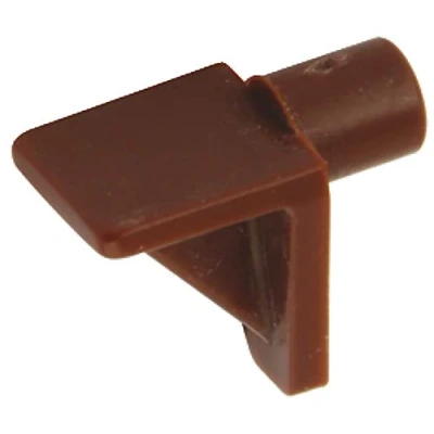 Image of HARDWARE FOR YOU LTD PACK OF 20 BROWN 6MM SHELF SUPPORTS HARD PLASTIC