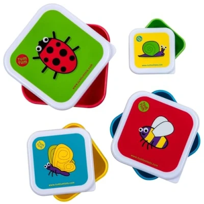 Image of TUM Nesting Snack Pots for Kids, Boxes, Kids Box Set, BPA Free Bugs