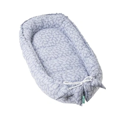 Image of molis&amp;co Baby Nest Pod for Newborn Sleep Soft Breathable 100% Cotton (OEKO TEX) Travel &amp; Essential Gift Sleepyhead (Blue Garden)