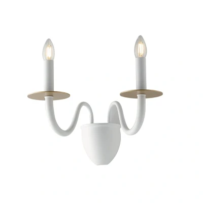 Image of ARMSTRONG Twin 2 Light Candle Wall White 45x36x26cm