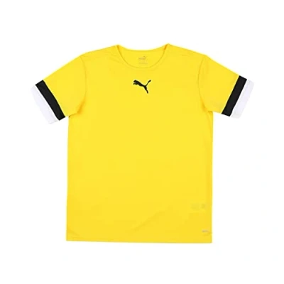 Image of puma Unisex Kids Teamrise Jersey Jr 1730972031, Cyber Yellow Black White, 116 UK