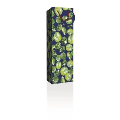 Image of Emma Bridgewater Brussels Sprouts Bottle Gift Bag Christmas Accessory 615498 by Woodmansterne