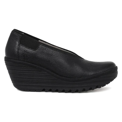 Image of BAXE428FLY Leather Women&#039;s Wedge Shoes