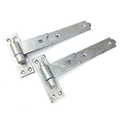 Image of Wyre Direct 250mm Heavy Duty Gate Hinges, Straight Hook and Band Hinges for Wooden Gates &amp; Garage Door, Metal Duty, Garden (10&quot; 1Pair)