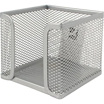 Image of Q Connect KF00881 Notelet Box Metal Wire Silver