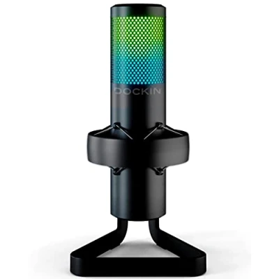 Image of DOCKIN MP3000 Premium RGB USB Condenser Microphone for PC, PS5, PS4 &amp; Mac, 4 Recording Modes, Plug Play, Gaming PC with Stand, Streaming, Studio Mic Podcast, Twitch, YouTube