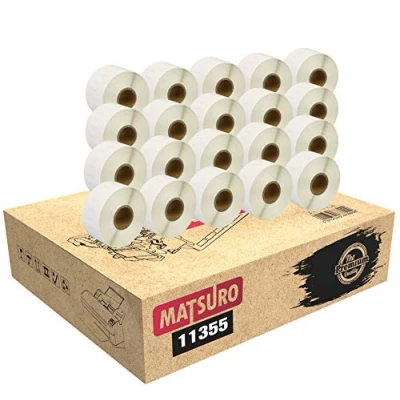 Image of Matsuro Original Compatible Label Rolls Replacement for DYMO 11355 S0722550 (19 mm x 51 500 Labels per Roll 20 Pack)