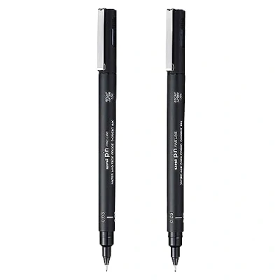 Image of Uni Pin Fineliner Drawing Pens Black Ink 0.03mm Nib (2)