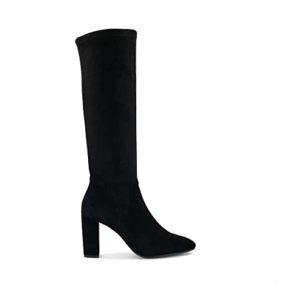 Image of Dune Ladies Siren Stretch Block Heel Knee High Boots Size UK 7 Black