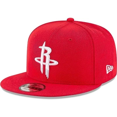 Image of New Era NBA Black 9FIFTY Adjustable Snapback Hat Cap One size Fits All, Houston Rockets,