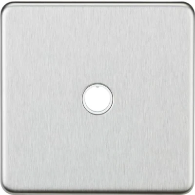 Image of KnightsBridge 20A Flex Outlet Screwless Plate Brushed Chrome