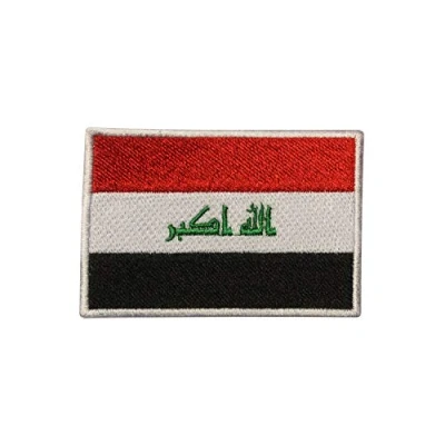 Image of Iraq National Country Flag Patch Iron On Sew Embroidery Badge