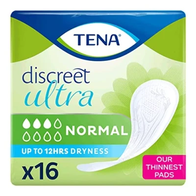 Image of TENA Lady Discreet Mini Plus Pads, for Light Bladder Weakness, 128 Incontinence Pads Women
